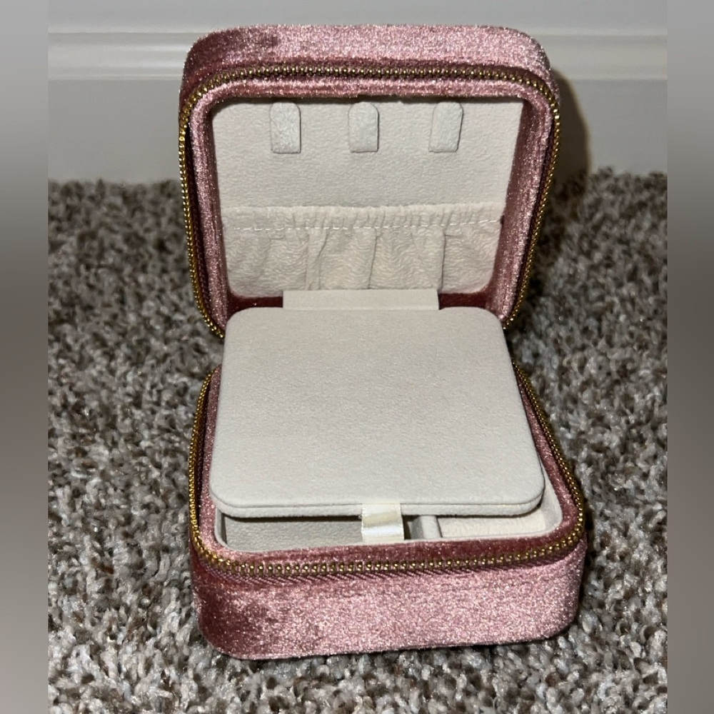 Pink Velvet Jewelry Box